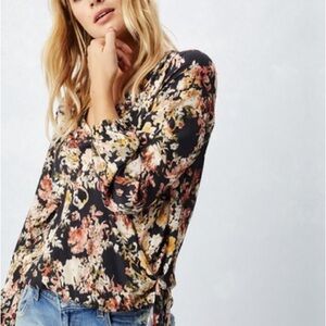 Lovestitch Black Floral Relaxed Blouse